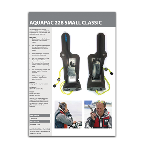 Aquapac 228 Small Classic Datasheet
